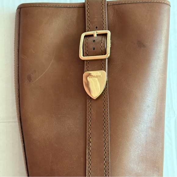 Coach Easton Semi Matte Calf Boots in Dark Saddle Size 6B - Picture 15 of 15